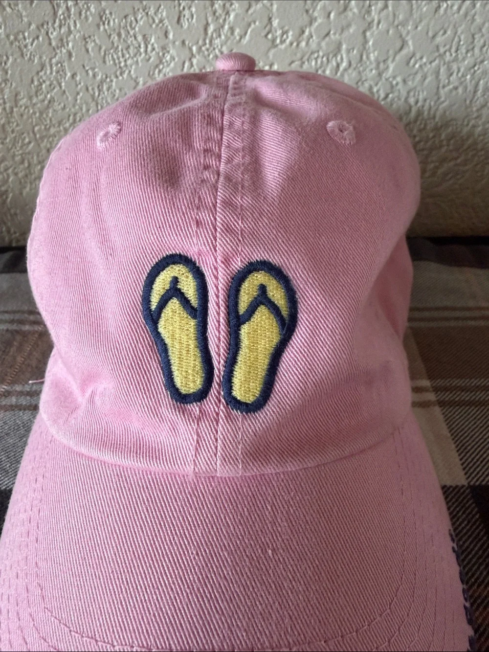 Life is good Happy Pink Flip Flops Chill Baseball Cap